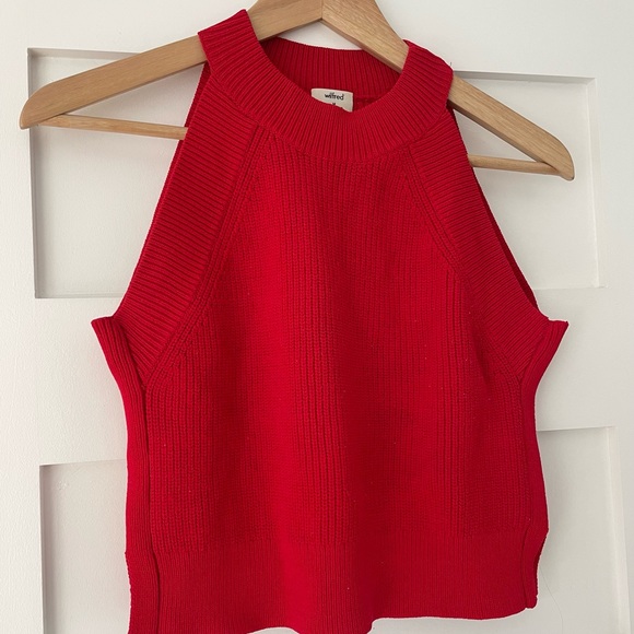 Aritzia Tops Aritzia Wilfred Red Tank Poshmark